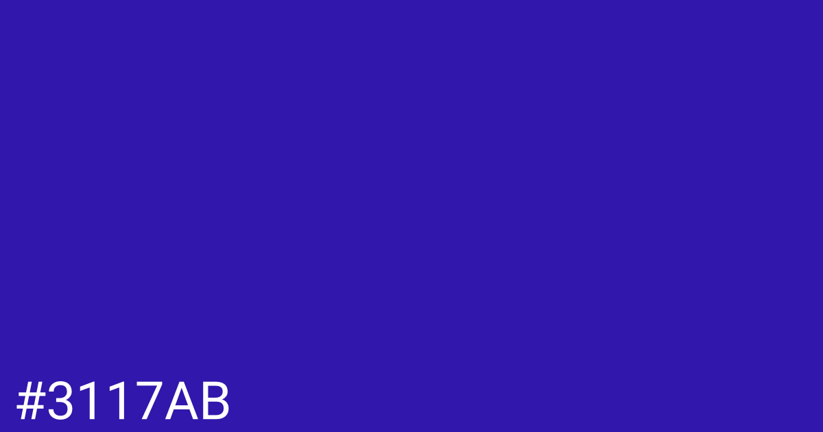 Hex color #3117ab graphic