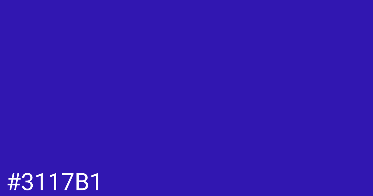 Hex color #3117b1 graphic