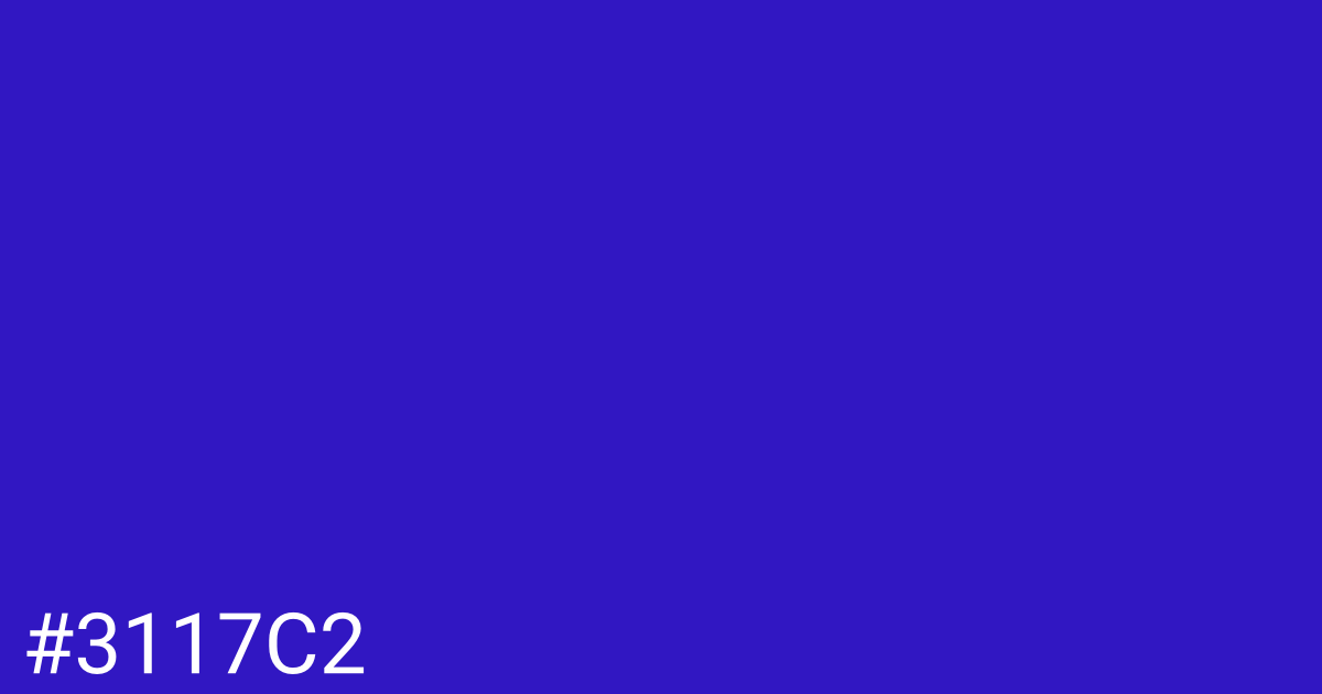 Hex color #3117c2 graphic