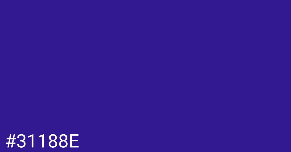 Hex color #31188e graphic