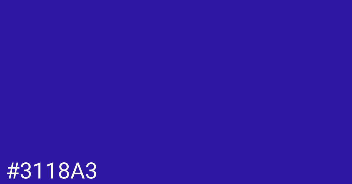 Hex color #3118a3 graphic