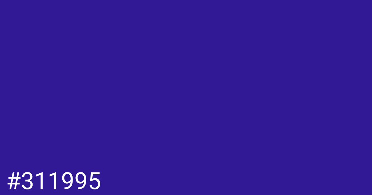 Hex color #311995 graphic