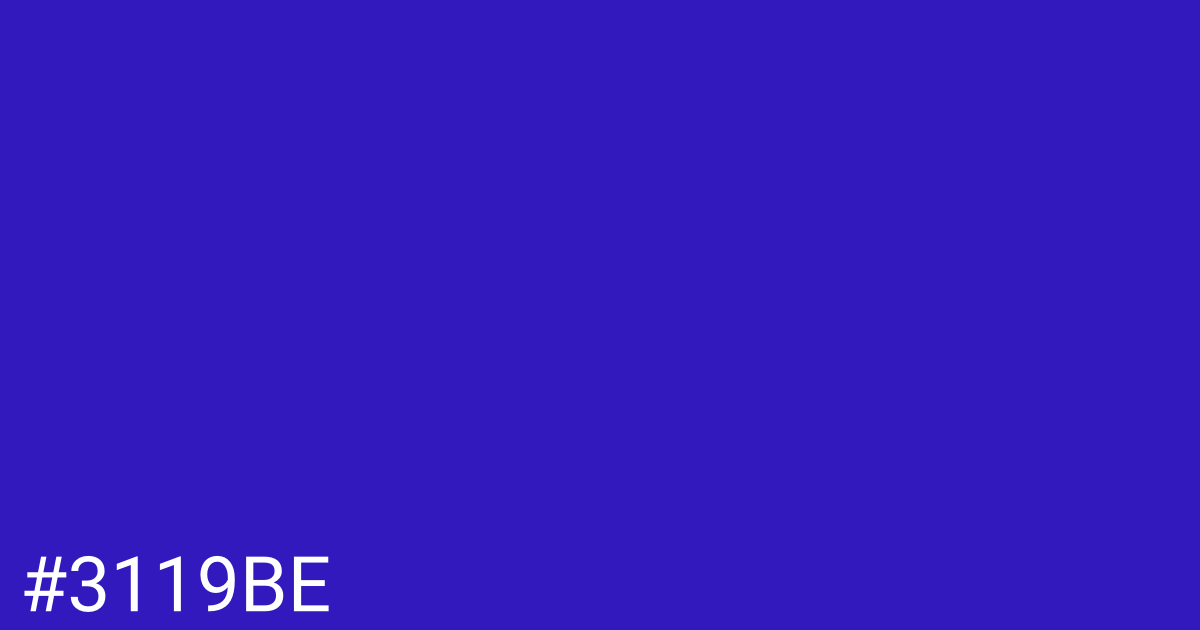 Hex color #3119be graphic