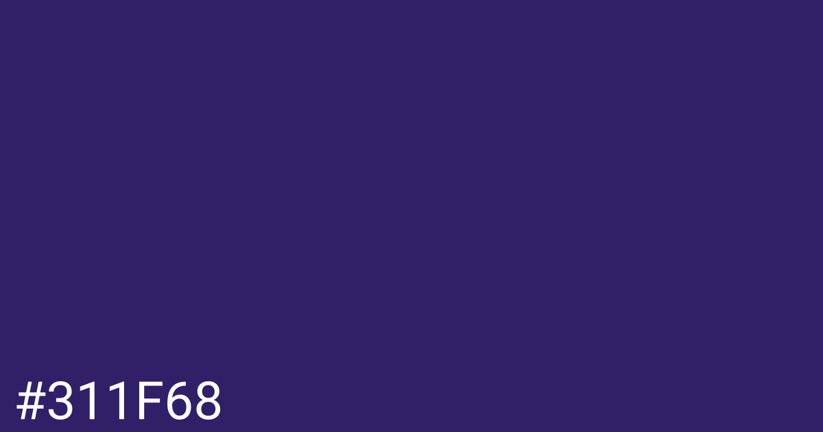 Hex color #311f68 graphic