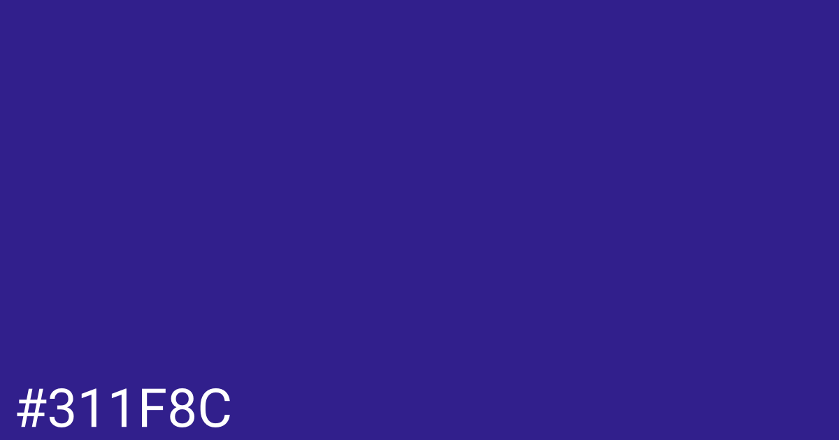 Hex color #311f8c graphic