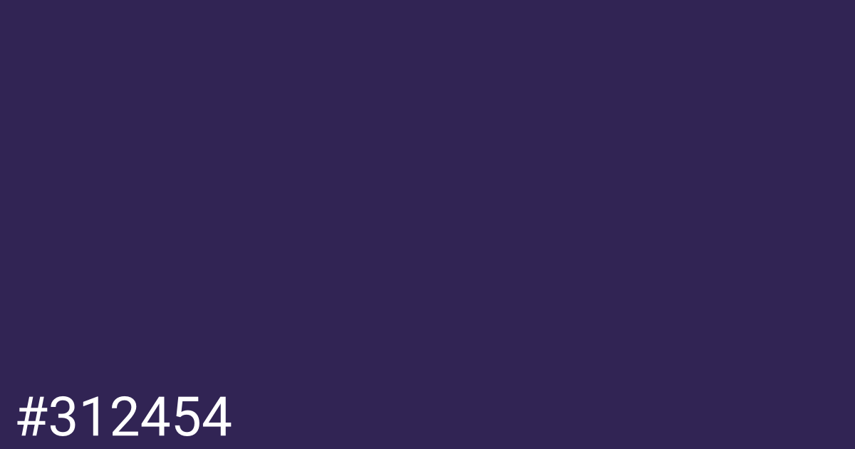 Hex color #312454 graphic