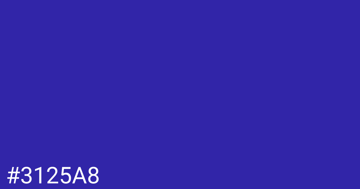 Hex color #3125a8 graphic