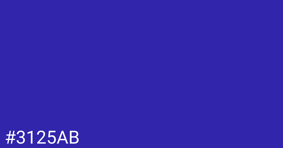 Hex color #3125ab graphic