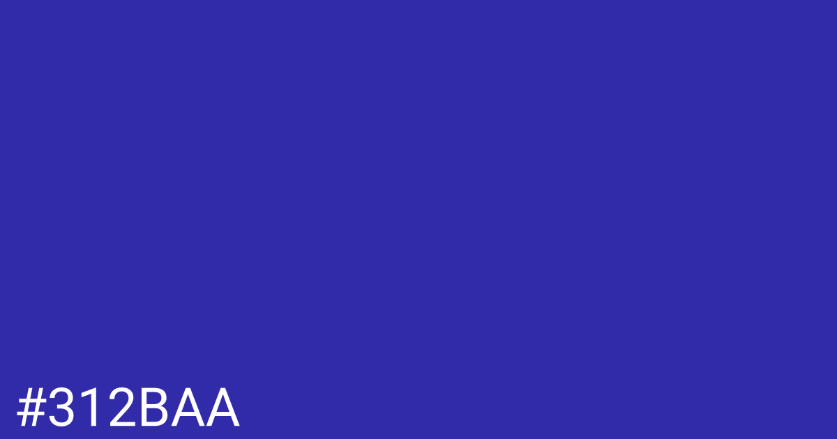 Hex color #312baa graphic