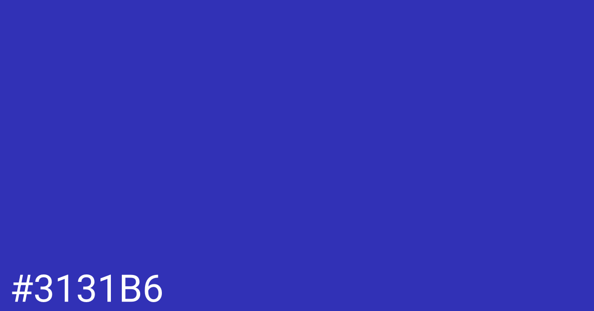 Hex color #3131b6 graphic