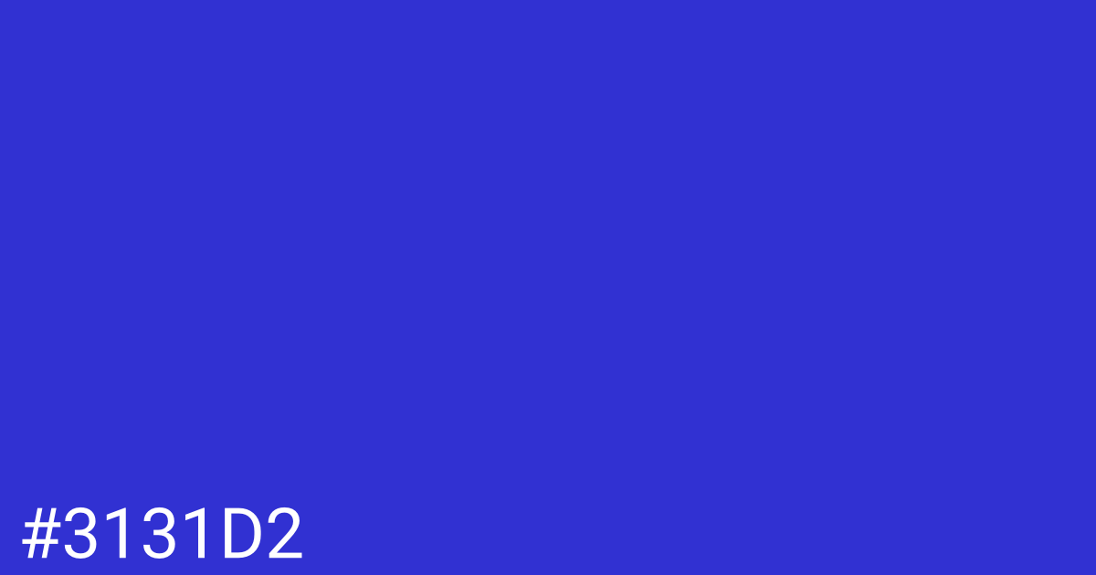 Hex color #3131d2 graphic