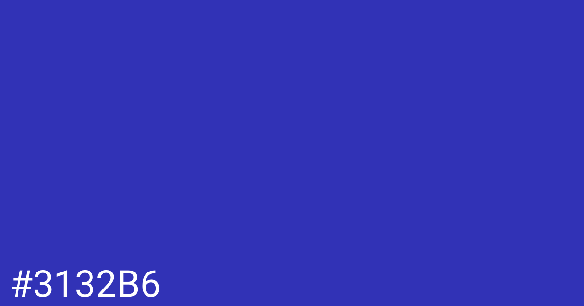 Hex color #3132b6 graphic