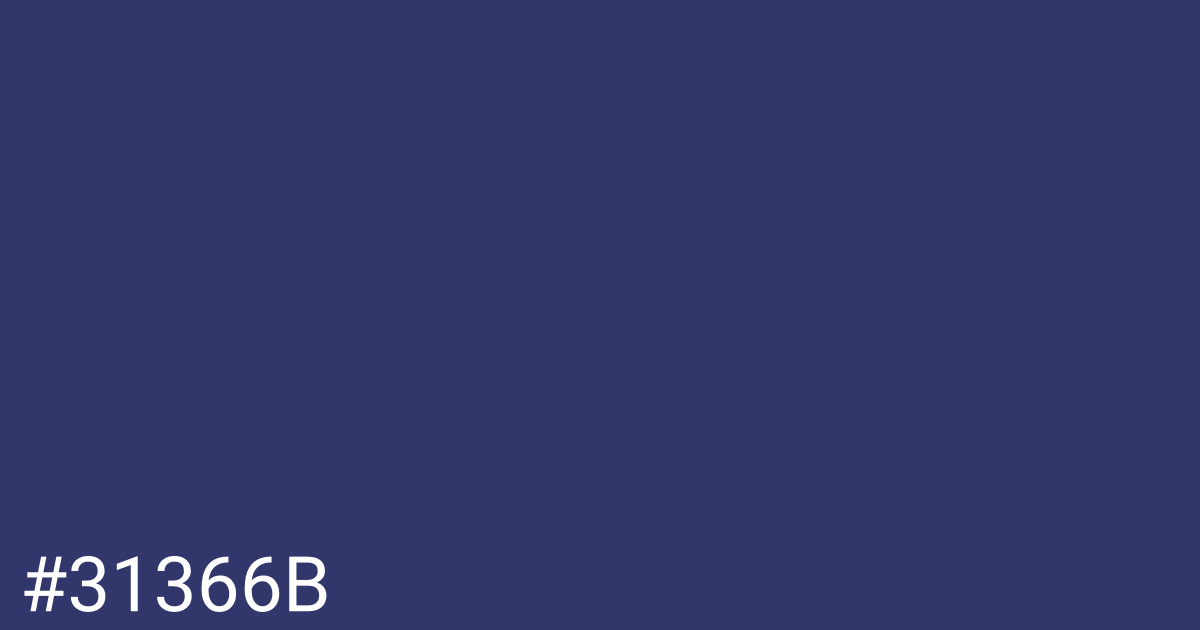Hex color #31366b graphic