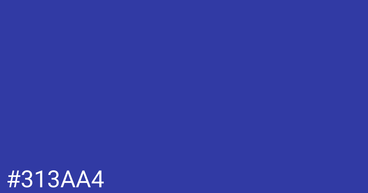 Hex color #313aa4 graphic