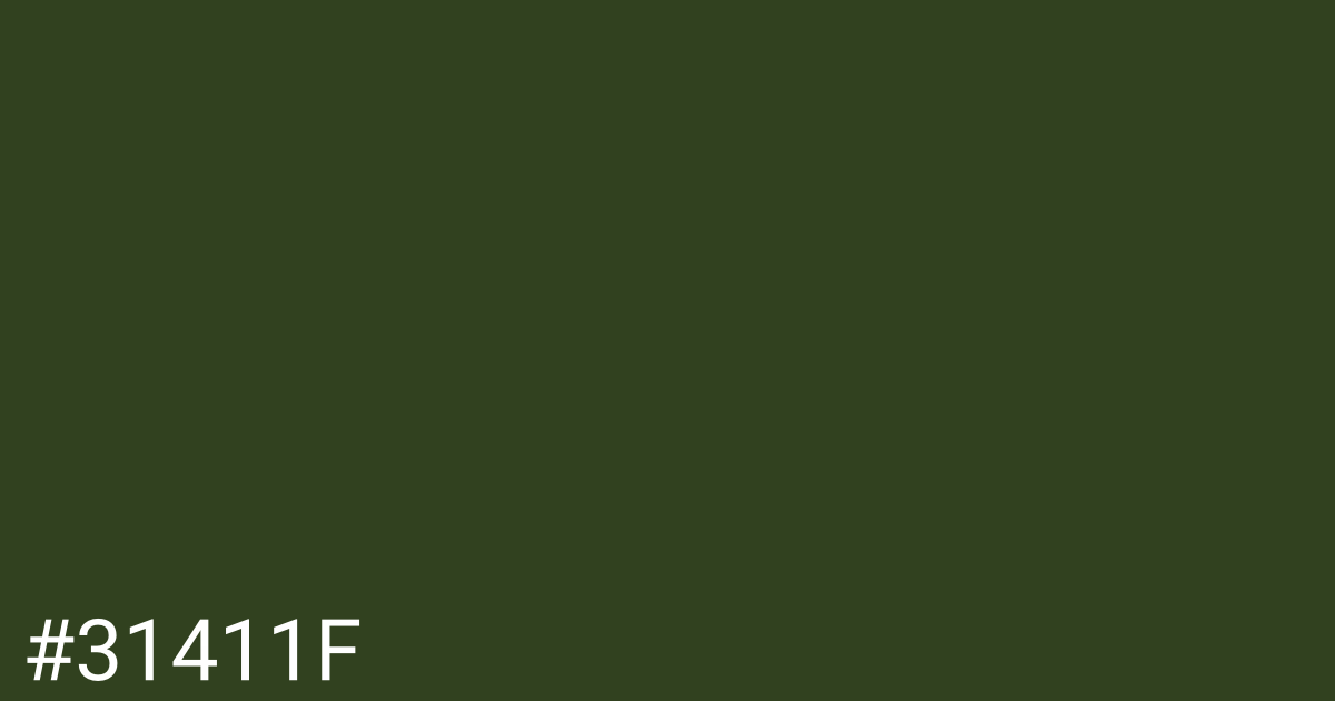 Hex color #31411f graphic