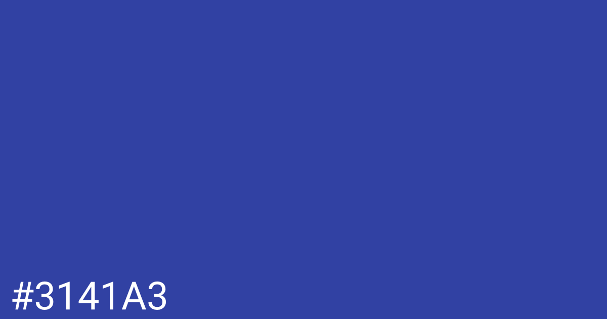 Hex color #3141a3 graphic