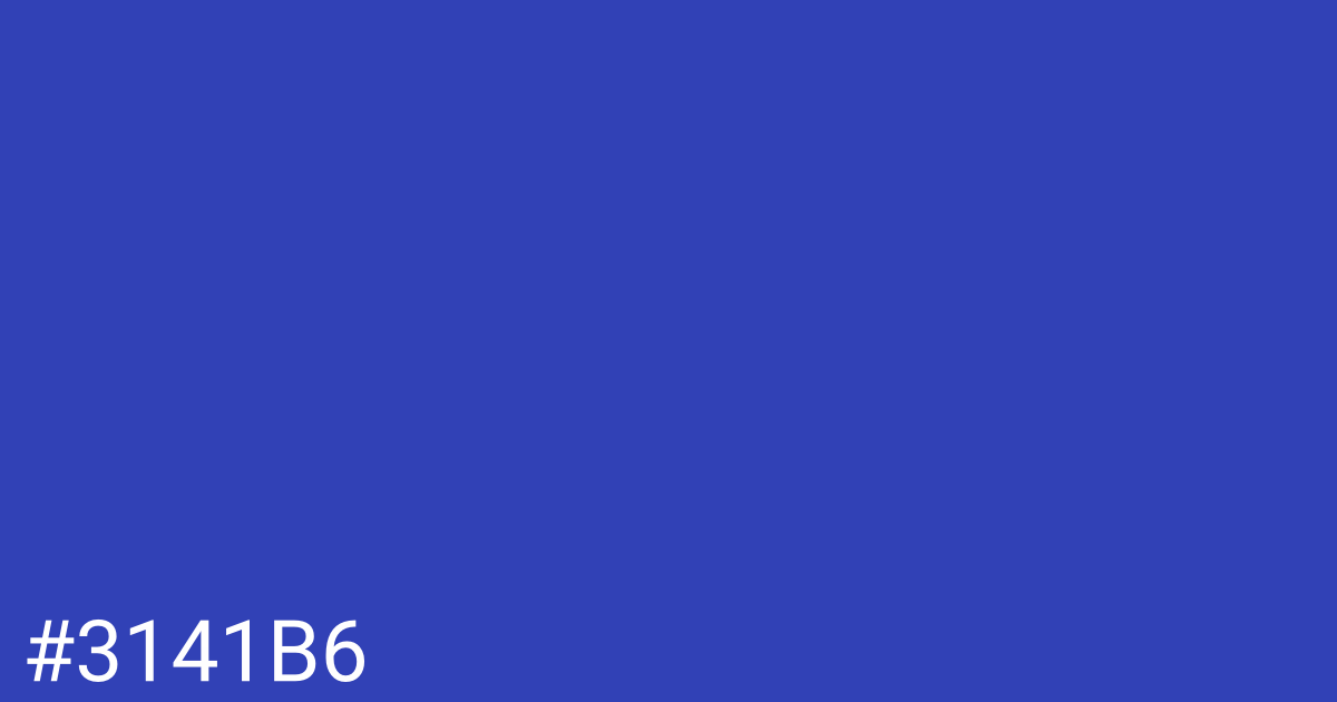 Hex color #3141b6 graphic