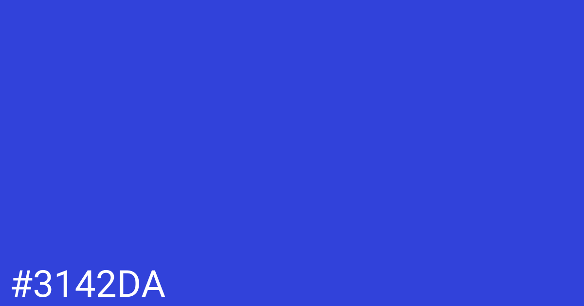 Hex color #3142da graphic