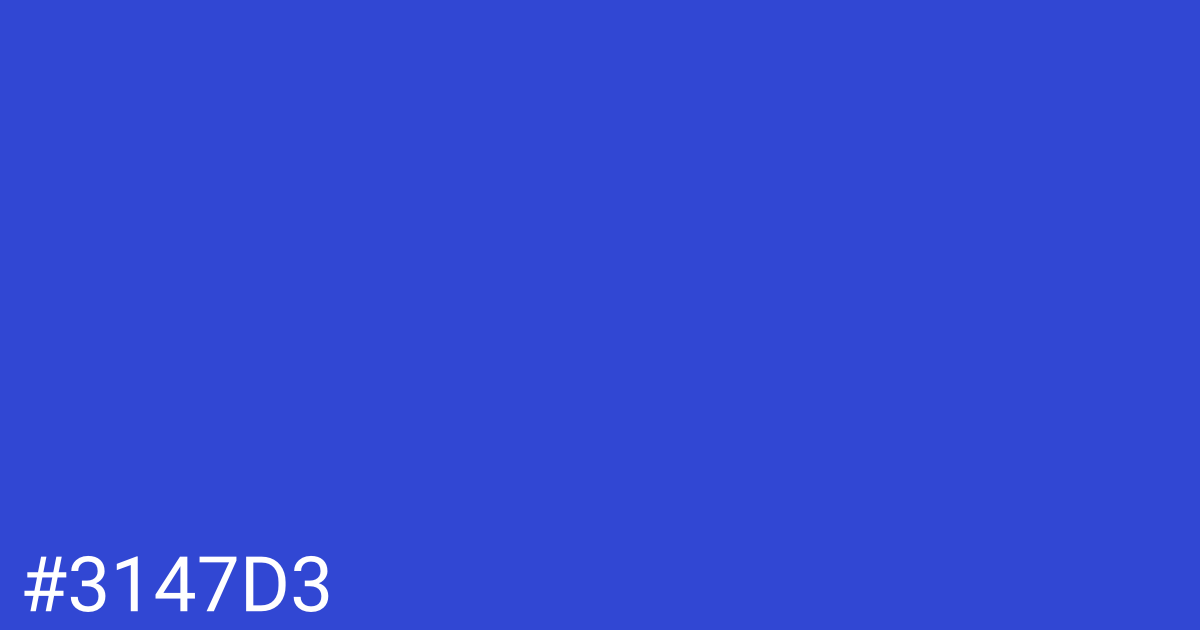 Hex color #3147d3 graphic