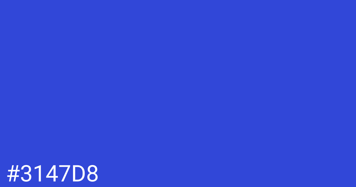 Hex color #3147d8 graphic