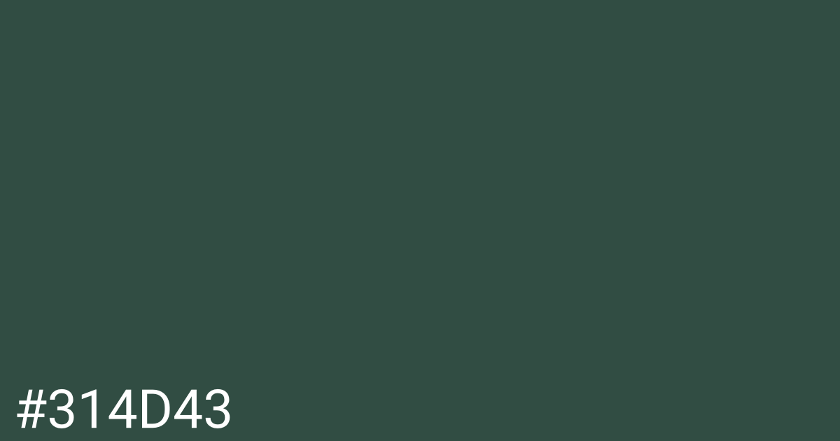 Hex color #314d43 graphic