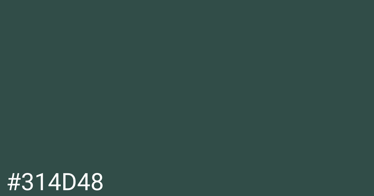 Hex color #314d48 graphic