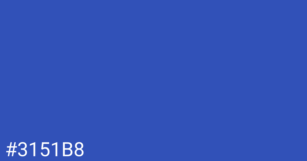 Hex color #3151b8 graphic