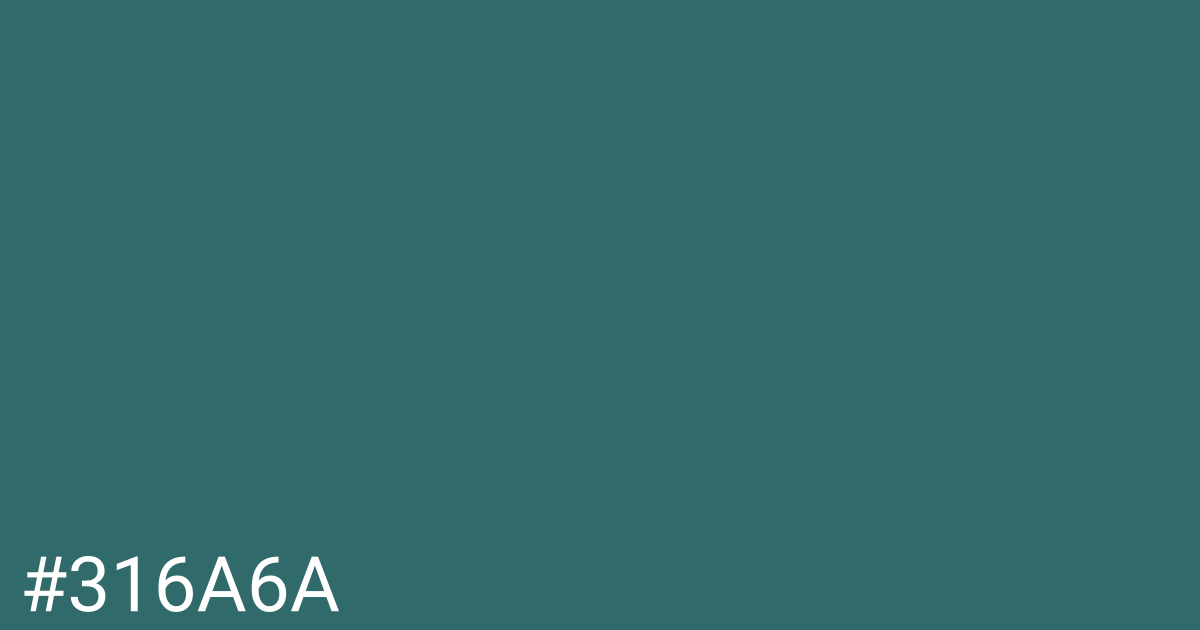 Hex color #316a6a graphic