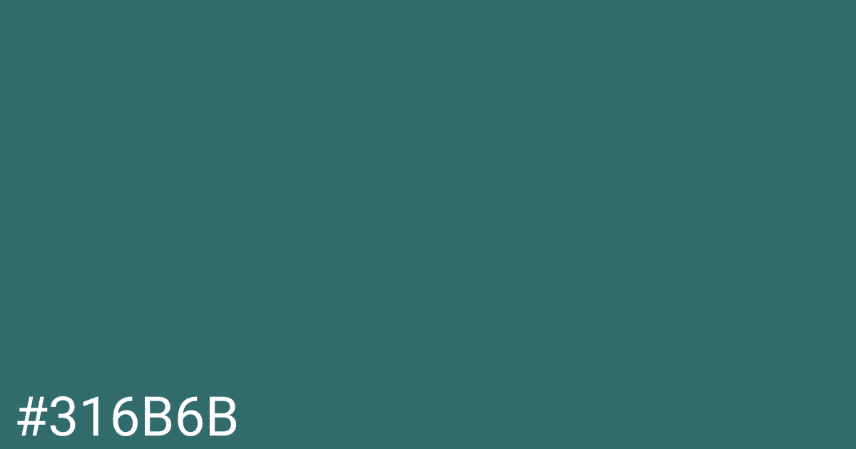 Hex color #316b6b graphic