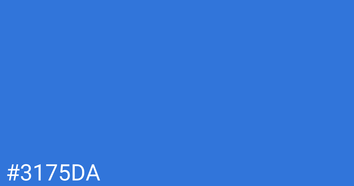 Hex color #3175da graphic