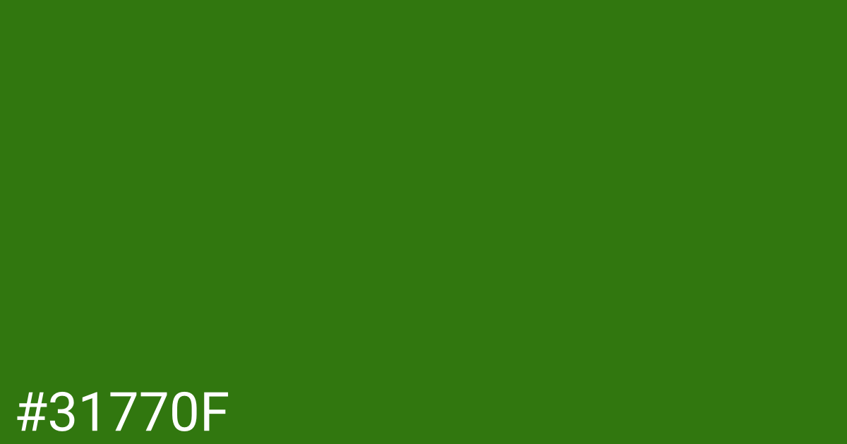Hex color #31770f graphic