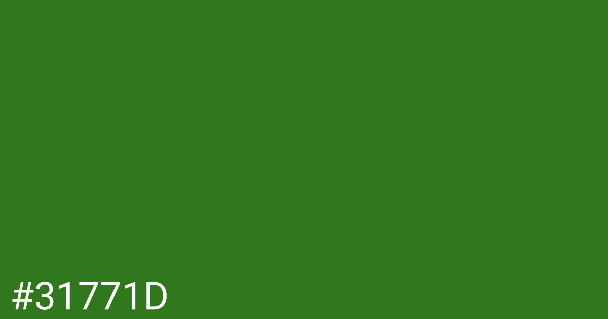 Hex color #31771d graphic