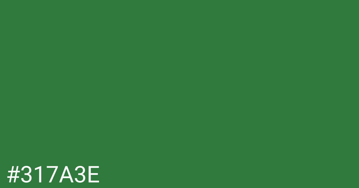 Hex color #317a3e graphic