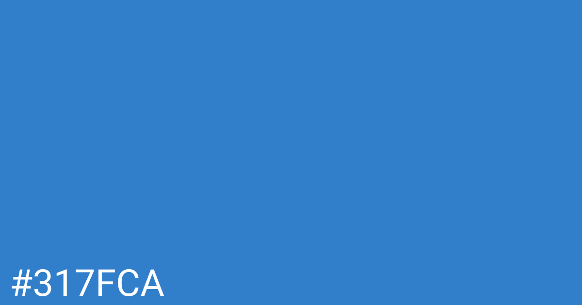 Hex color #317fca graphic