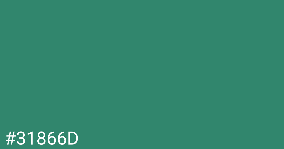 Hex color #31866d graphic
