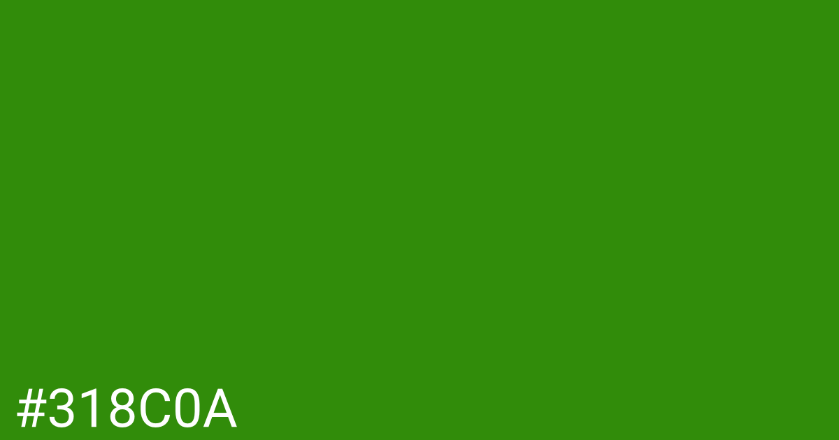 Hex color #318c0a graphic