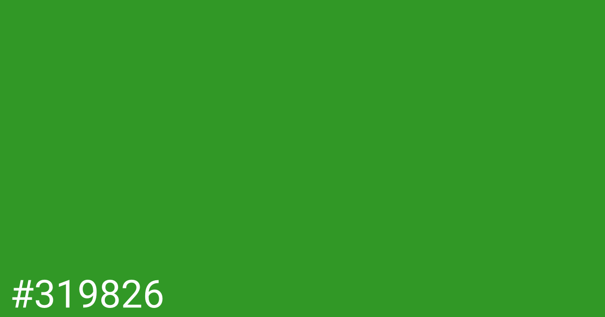 Hex color #319826 graphic