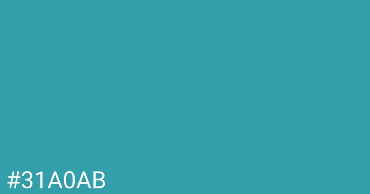 Hex color #31a0ab graphic