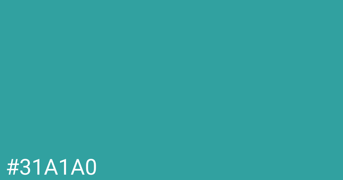 Hex color #31a1a0 graphic