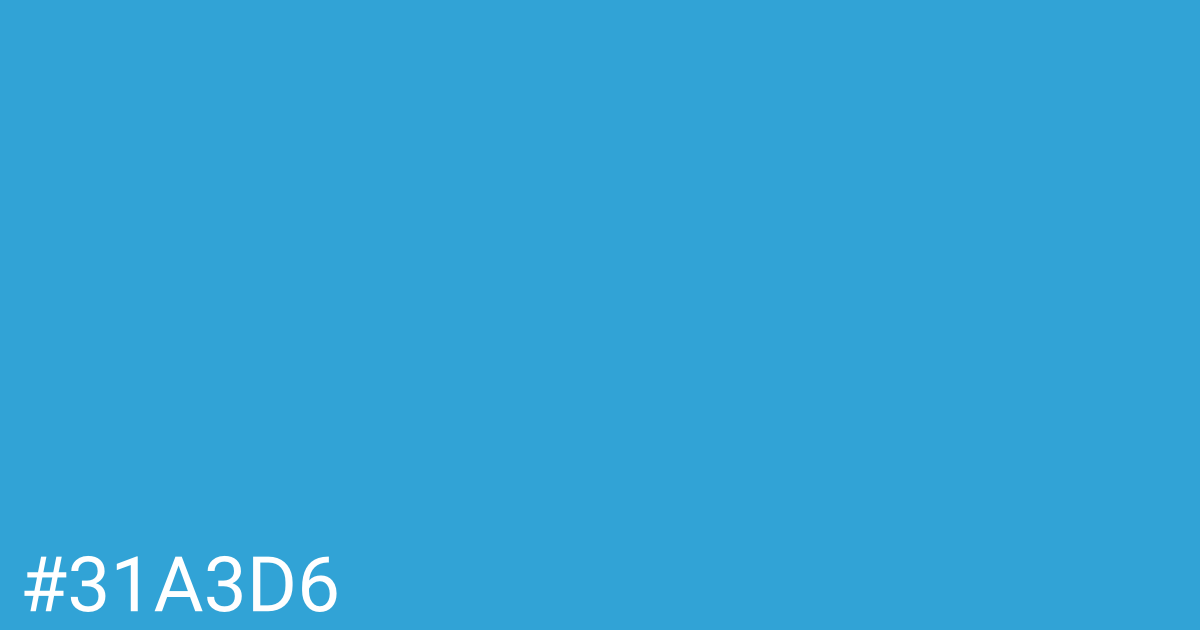 Hex color #31a3d6 graphic