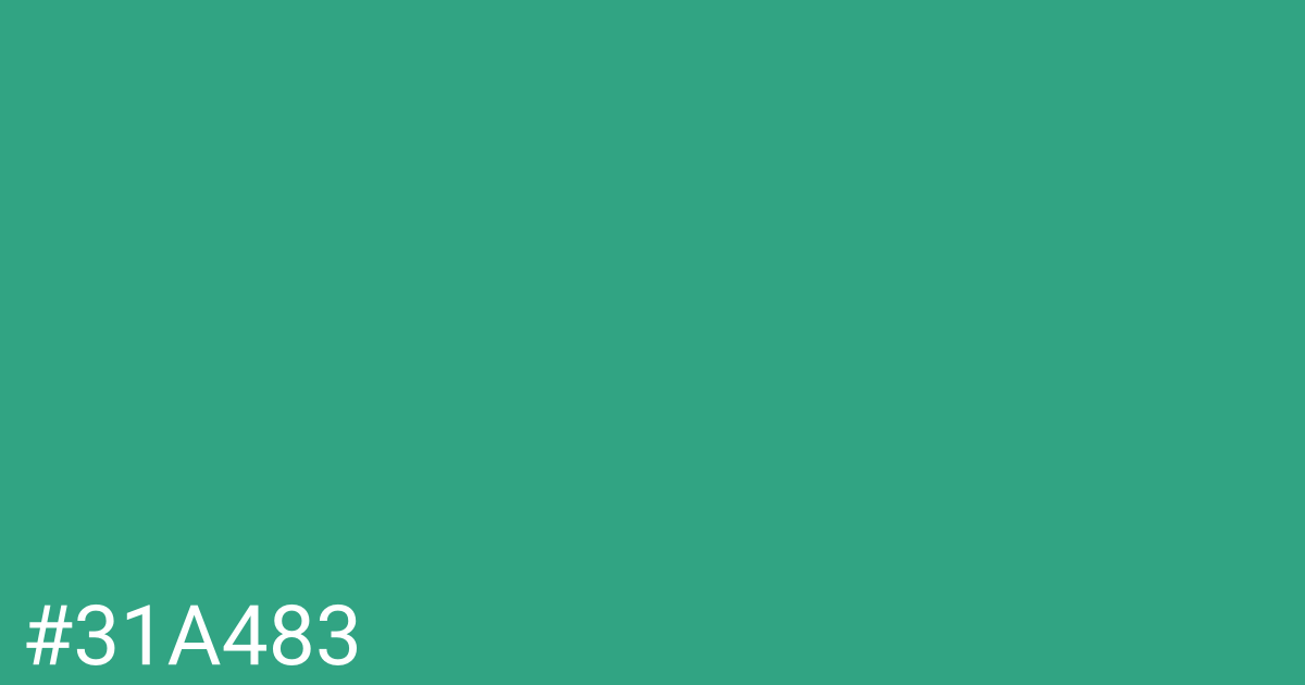 Hex color #31a483 graphic