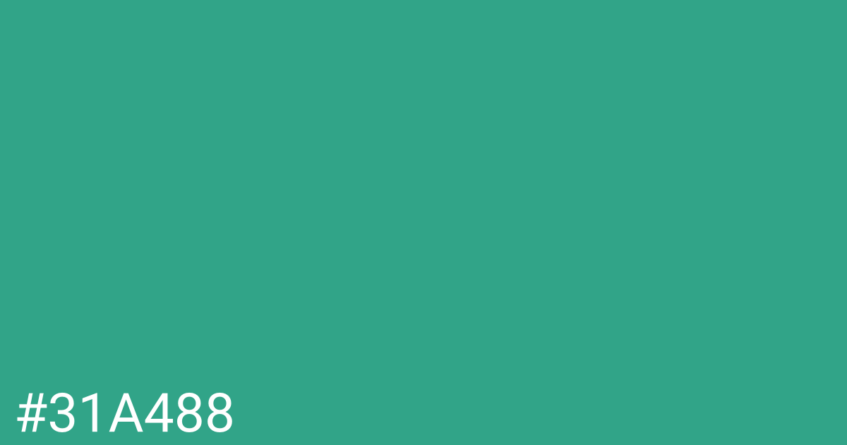 Hex color #31a488 graphic