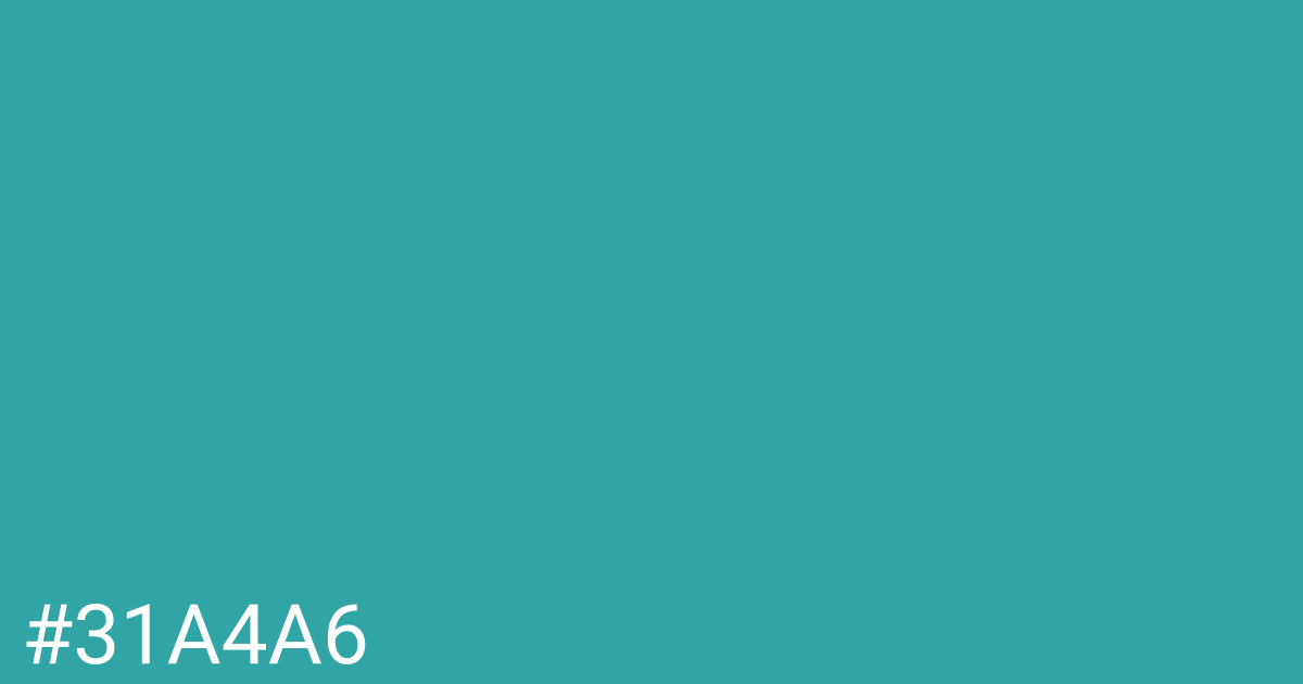 Hex color #31a4a6 graphic