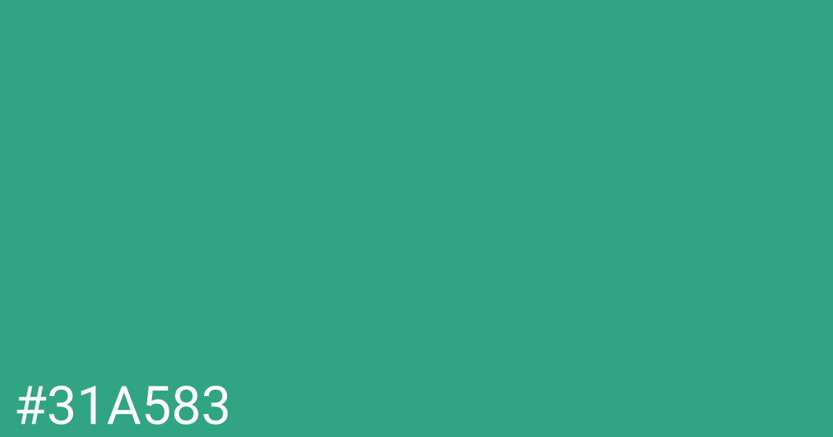 Hex color #31a583 graphic