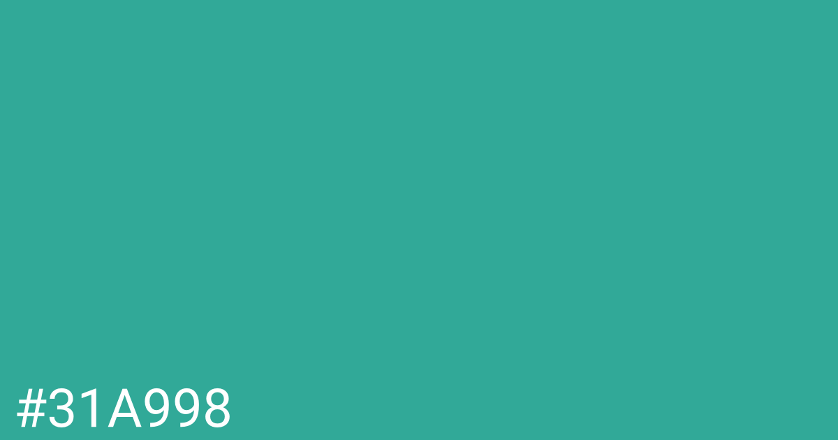 Hex color #31a998 graphic