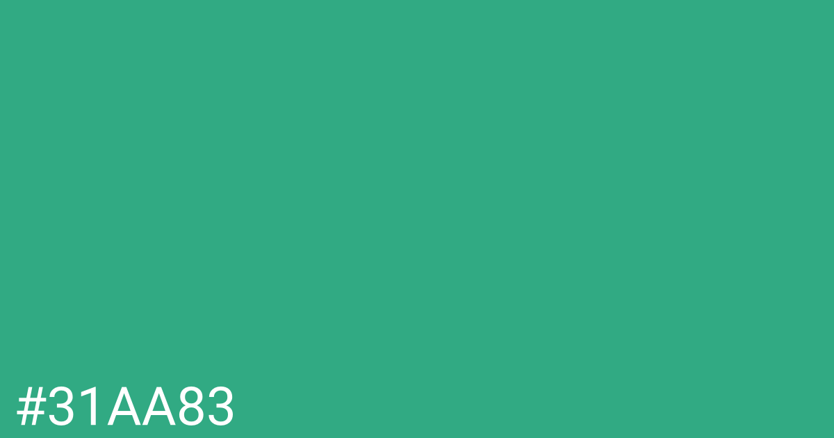 Hex color #31aa83 graphic