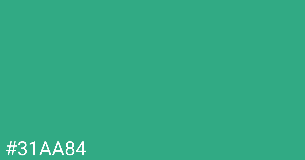 Hex color #31aa84 graphic