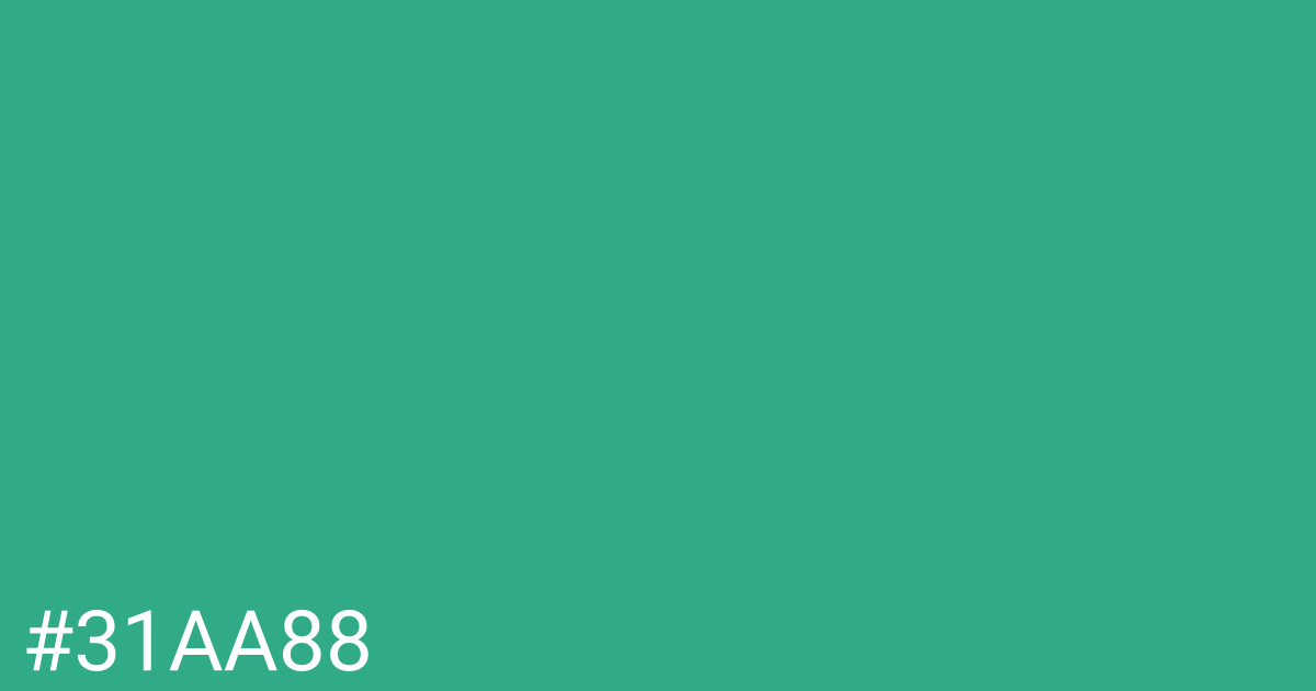 Hex color #31aa88 graphic