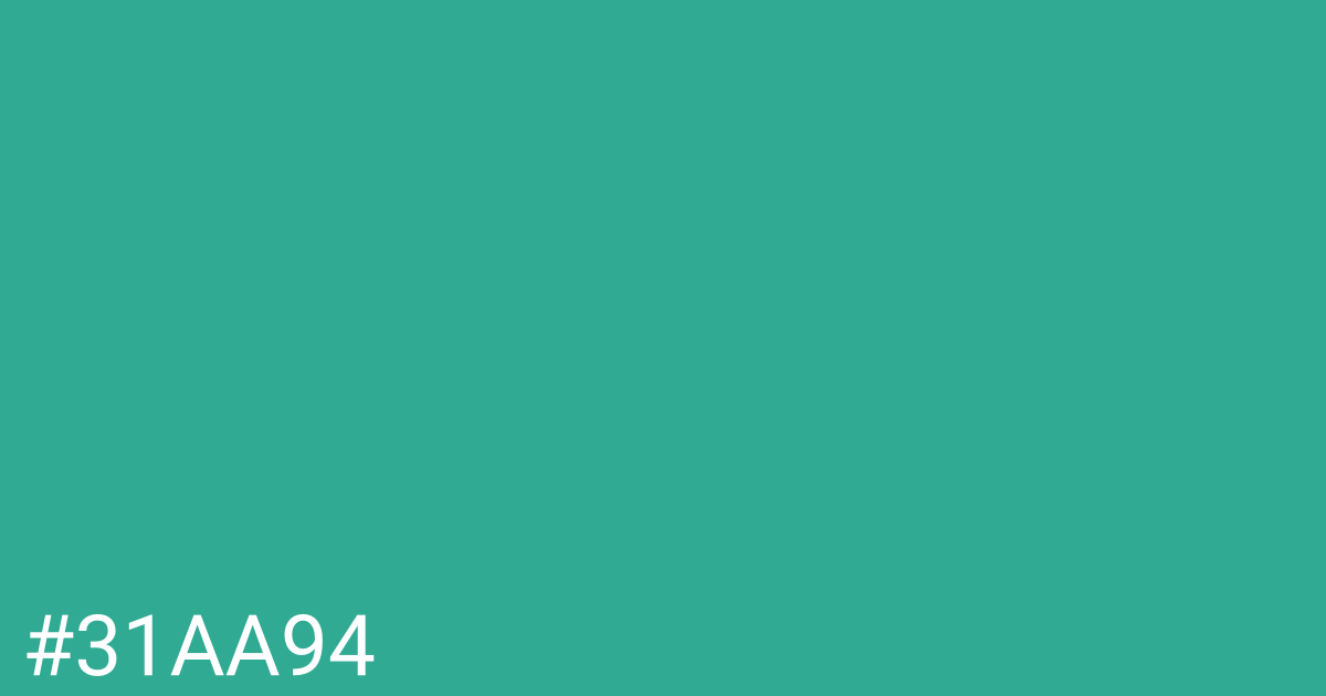 Hex color #31aa94 graphic