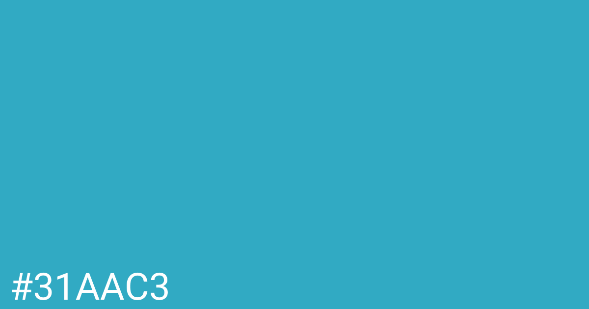 Hex color #31aac3 graphic